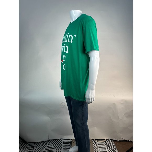 Anvil Lightweight Chillin' With My Ho's Holiday Christmas TShirt XL Green Cotton - Picture 5 of 15